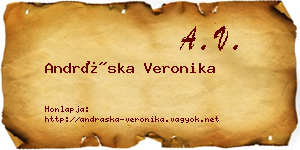 Andráska Veronika névjegykártya